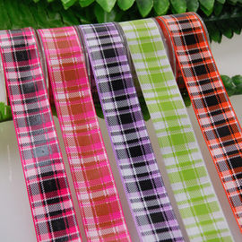 Fita pela jarda, curvas do Grosgrain da manta da grade da fita do Grosgrain da torção