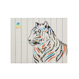 Pinturas animais do sumário do tigre da fita, parede de cor fixa que projeta a pintura