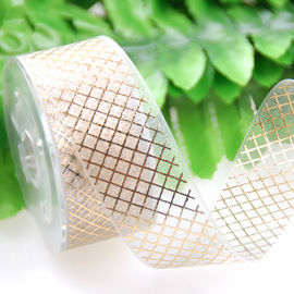 fita lateral dobro lisa de 25mm, fita branca de Organza para o empacotamento da beleza