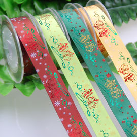 O poliéster anunciou a fita impressa folha para os presentes do Natal que empacotam Deco.