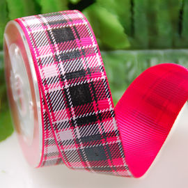 O costume imprimiu curvas da decoração da fita da tartã/grade da fita do Grosgrain para o vestido/presentes