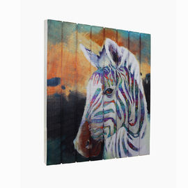 Pintura criativa da arte moderna da fita, pintura da arte da parede da cor do arco-íris da zebra