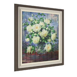 Pintura do hotel/a home da decoração, pintura da flor da camélia da fita do brilho