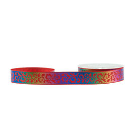 Fita colorida arco-íris personalizada, fita do Grosgrain do poliéster de 13mm