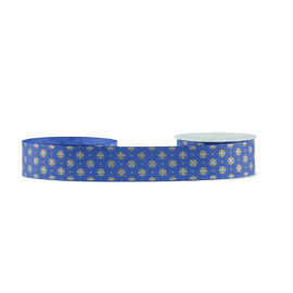 Fita do Grosgrain do brilho da decoração, caixa cosmética que empacota a fita azul do Grosgrain