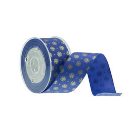 Fita do Grosgrain do brilho da decoração, caixa cosmética que empacota a fita azul do Grosgrain