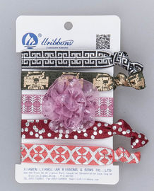 Fita elástico personalizada para laços do cabelo, laços do cabelo do elástico 8cm Snagless