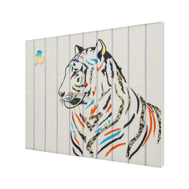 Pinturas animais do sumário do tigre da fita, parede de cor fixa que projeta a pintura