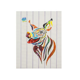 Pintura chinesa do zodíaco do porco de doze animais, fita decorativa de suspensão da arte do fio
