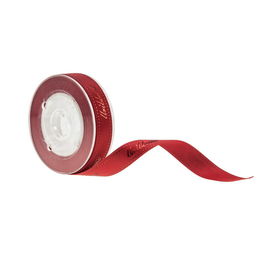 Fita impressa do cetim da folha ouro vermelho por presentes do ano novo ‘que empacotam a largura de 13mm