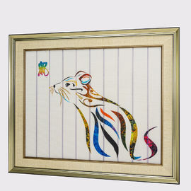 Zodíaco chinês arte decorativa quadro da parede de tapeçaria do hotel da pintura da fita da decoração da casa do rato dos animais da arte doze