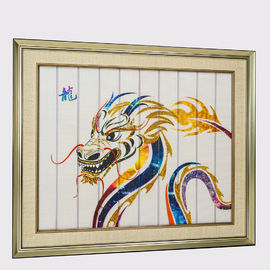 Arte finala chinesa do zodíaco do dragão, pinturas decorativas quadro para a sala de visitas