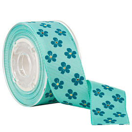 Fita impressa flor do Grosgrain, envolvimento personalizado do saco dos doces da fita do Grosgrain