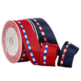 Prata malogrado e linhas azuis do ouro fita do Webbing da cópia de 4 graus