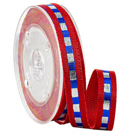 Fita vermelha estreita do Webbing da cópia do poliéster 10MM