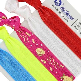 Faixas elásticas vermelhas do cabelo da sublimação da tela do Spandex do poliéster 16mm