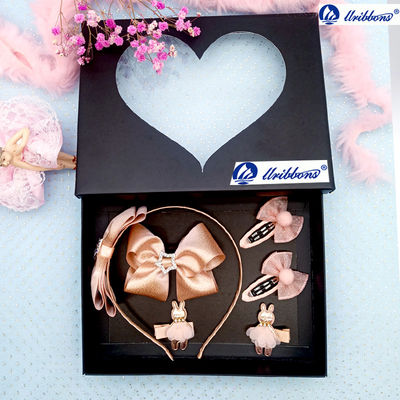 Forma Champagne 6&quot; curvas do cabelo das crianças com os grampos ajustados para presentes de aniversário