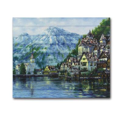 Pinturas de paisagem laváveis da fita da montanha da cena da neve